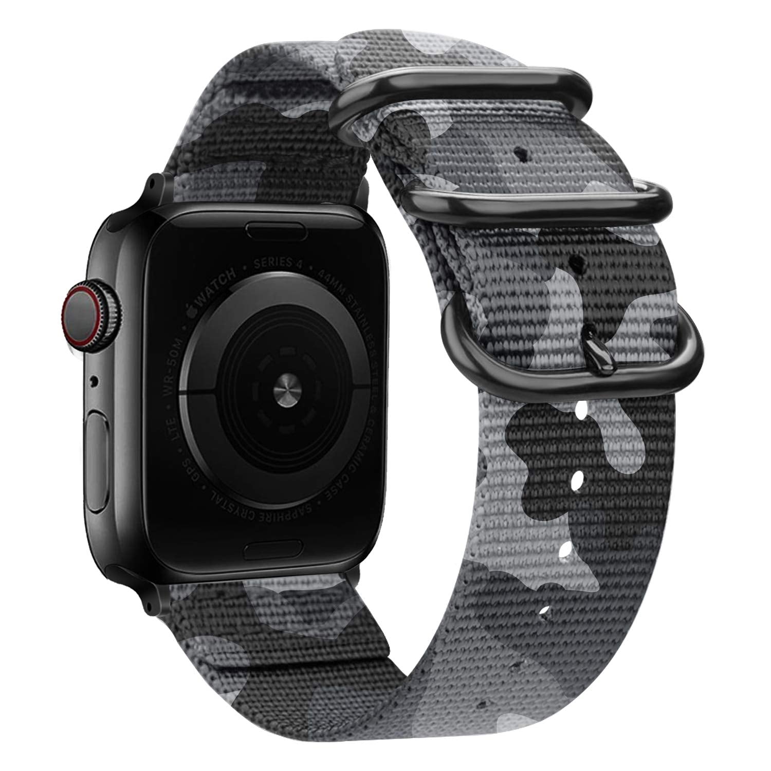 Misker Nylon Band Compatible With Apple Watch Band 42Mm 44Mm 40Mm 38Mm, Lightweight Breathable Sport Wrist Strap With Metal Buck
